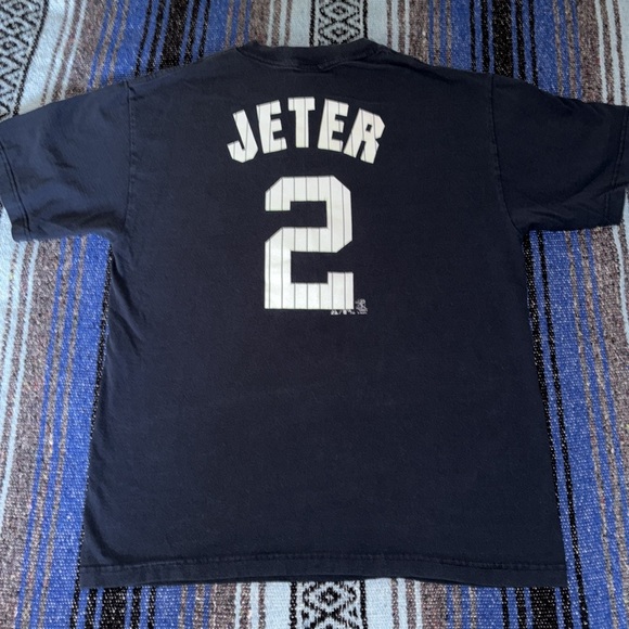 Majestic Other - Y2K Derek Jeter New York Yankees Jersey Tee Shirt